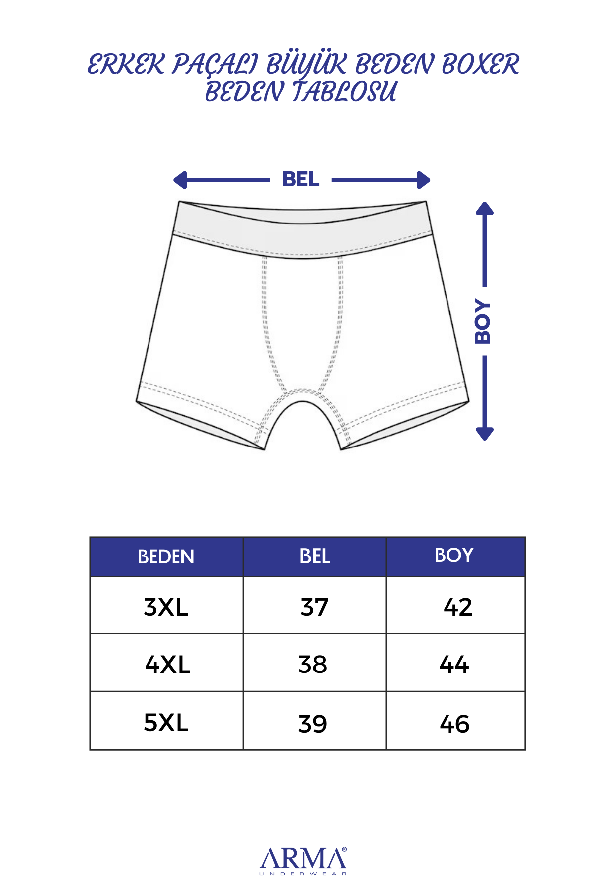 Büyük Beden Erkek Paçalı Külot Boxer 2'li Paket Beyaz %100 Pamuk 
