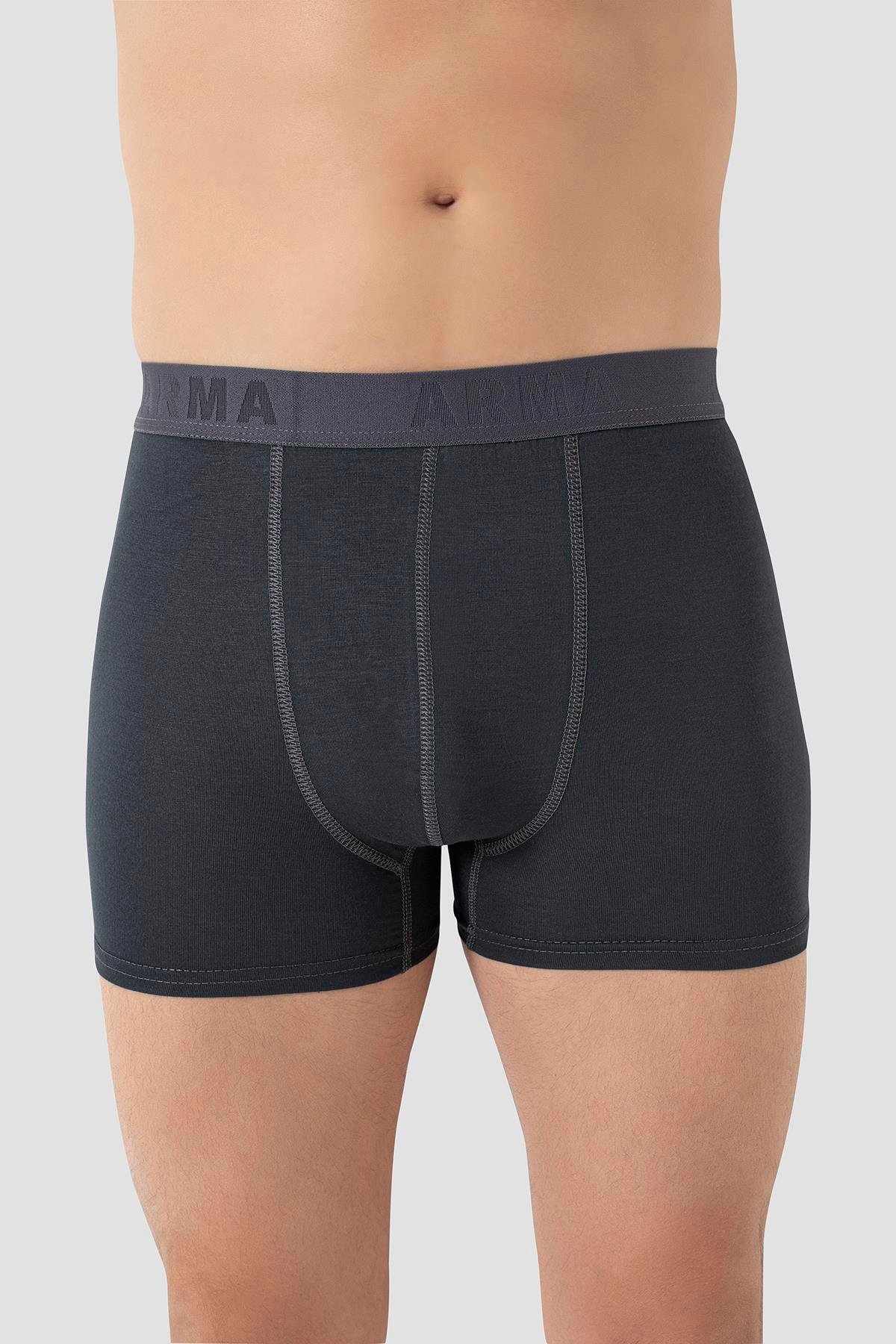 Erkek Bambu Büyük Beden Boxer Füme 10'lu Paket