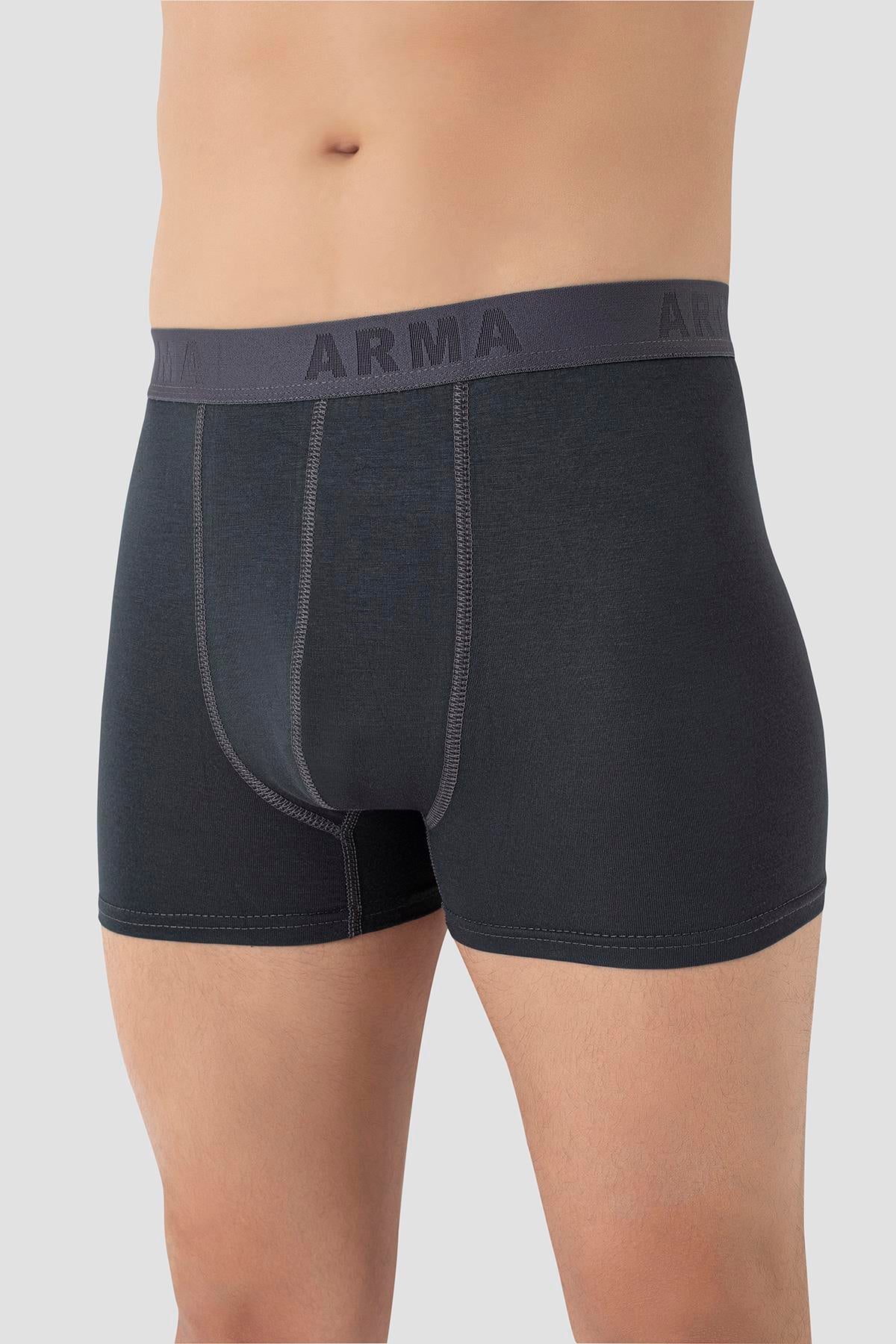 Erkek Bambu Büyük Beden Boxer Füme 10'lu Paket