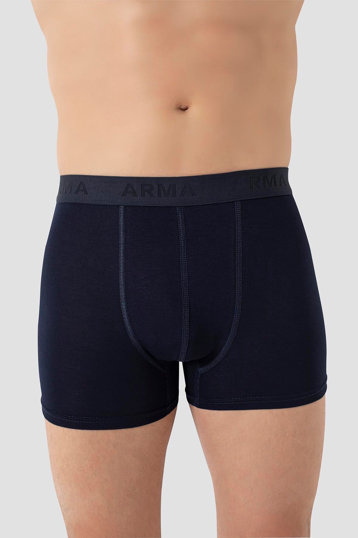 Erkek Bambu Büyük Beden Boxer Lacivert 10'lu Paket