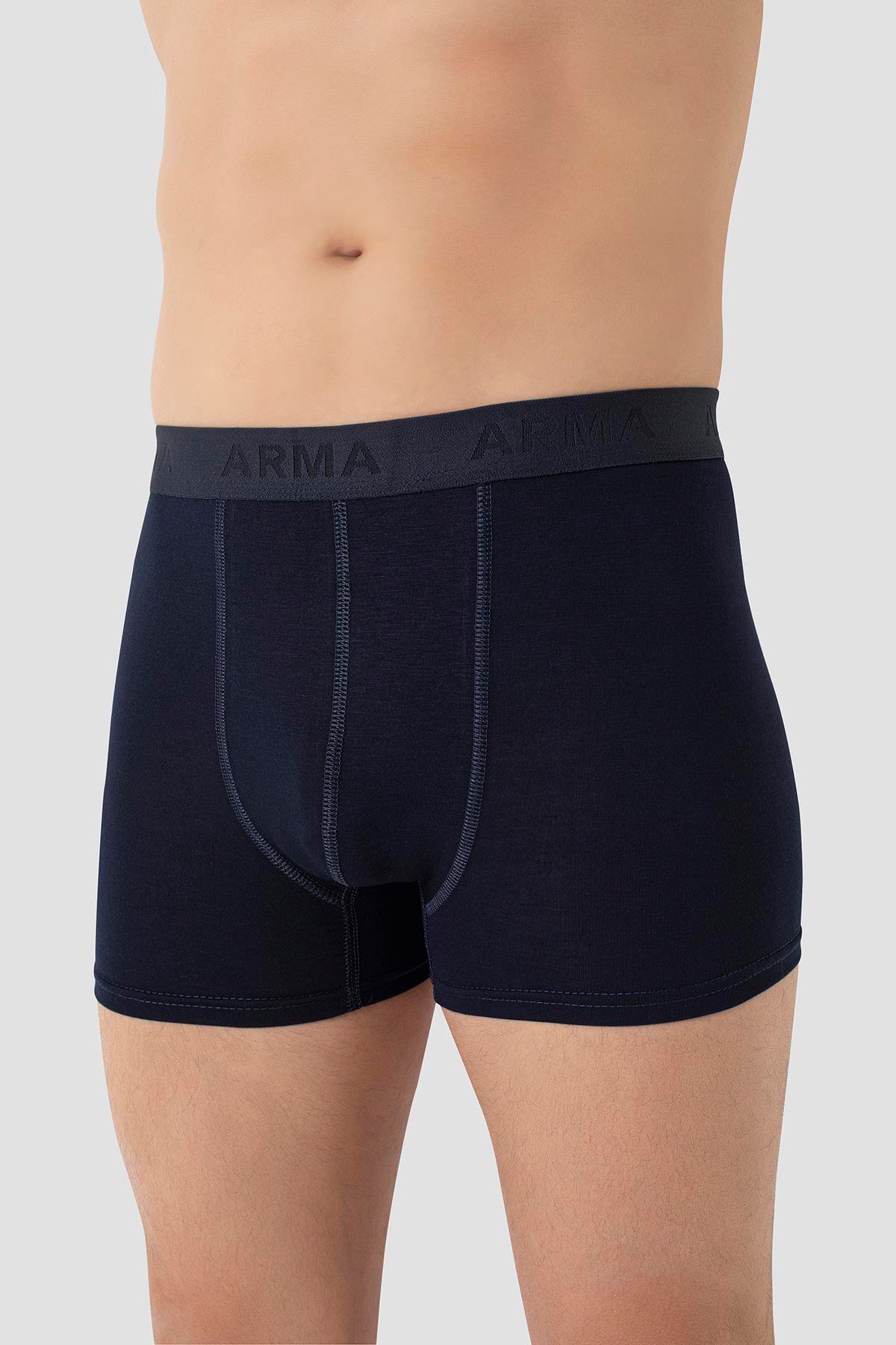 Erkek Bambu Büyük Beden Boxer Lacivert 10'lu Paket
