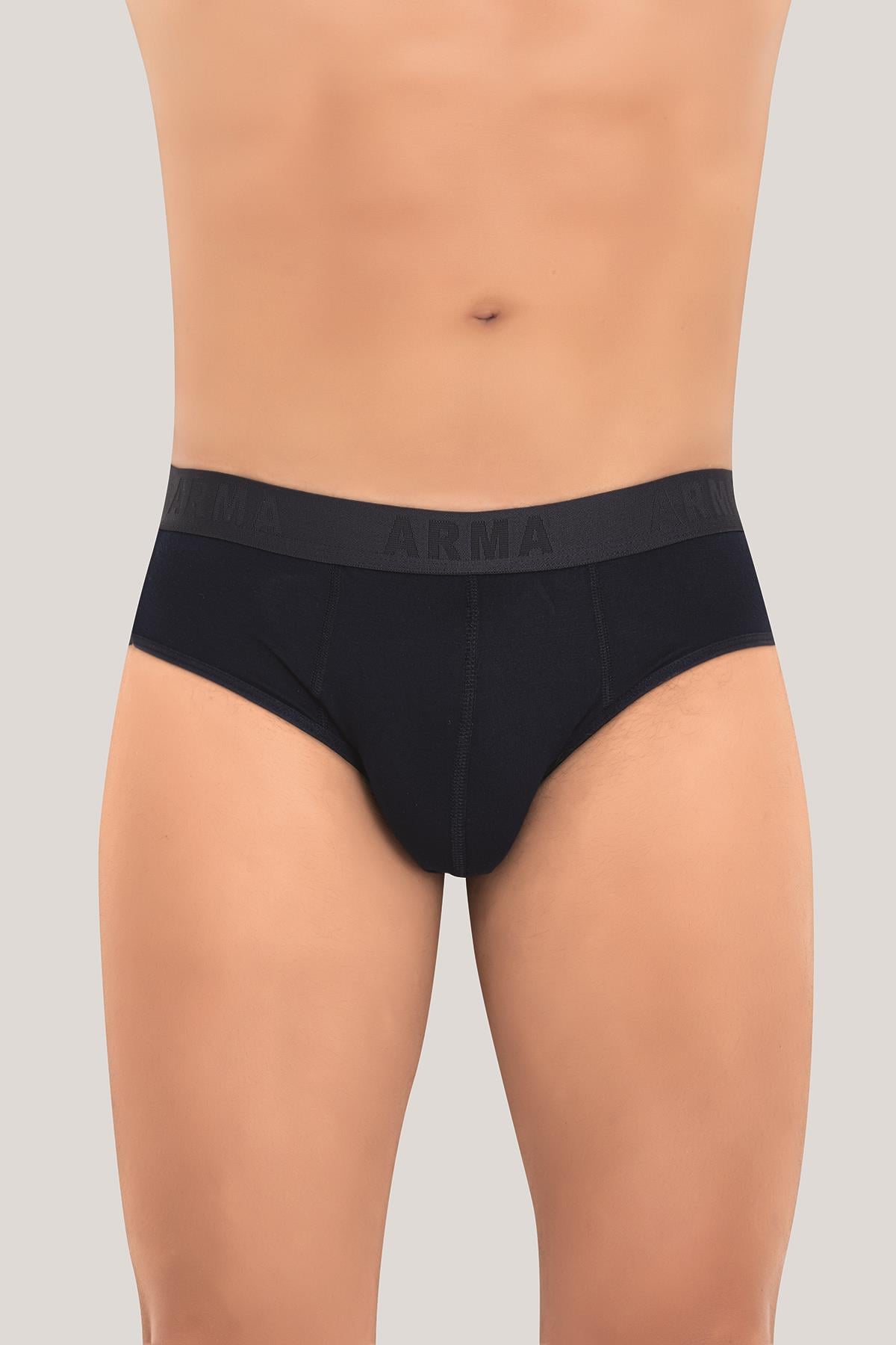 Erkek Bambu Slip Külot Düz Lacivert 3'lü Paket
