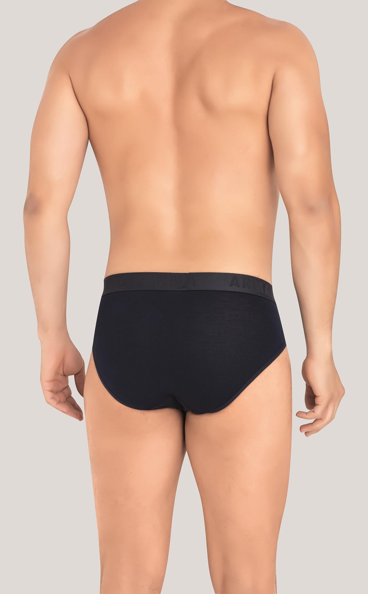 Erkek Bambu Slip Külot Düz Lacivert 3'lü Paket