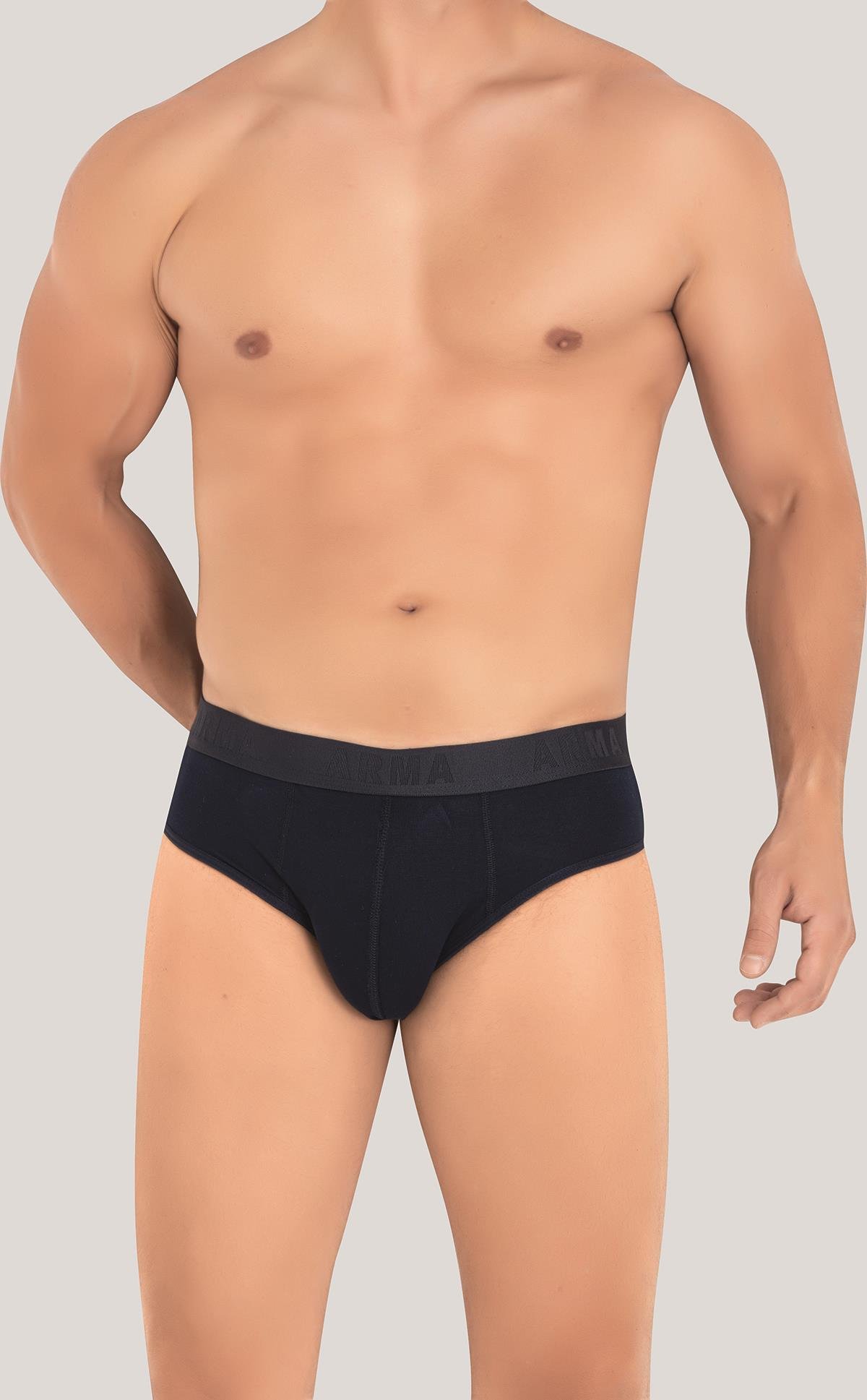 Erkek Bambu Slip Külot Düz Lacivert 3'lü Paket