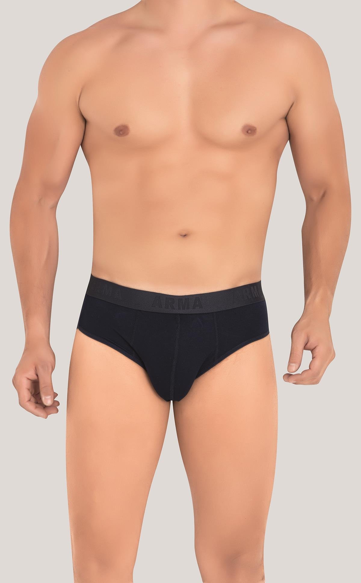 Erkek Bambu Slip Külot Düz Lacivert 3'lü Paket