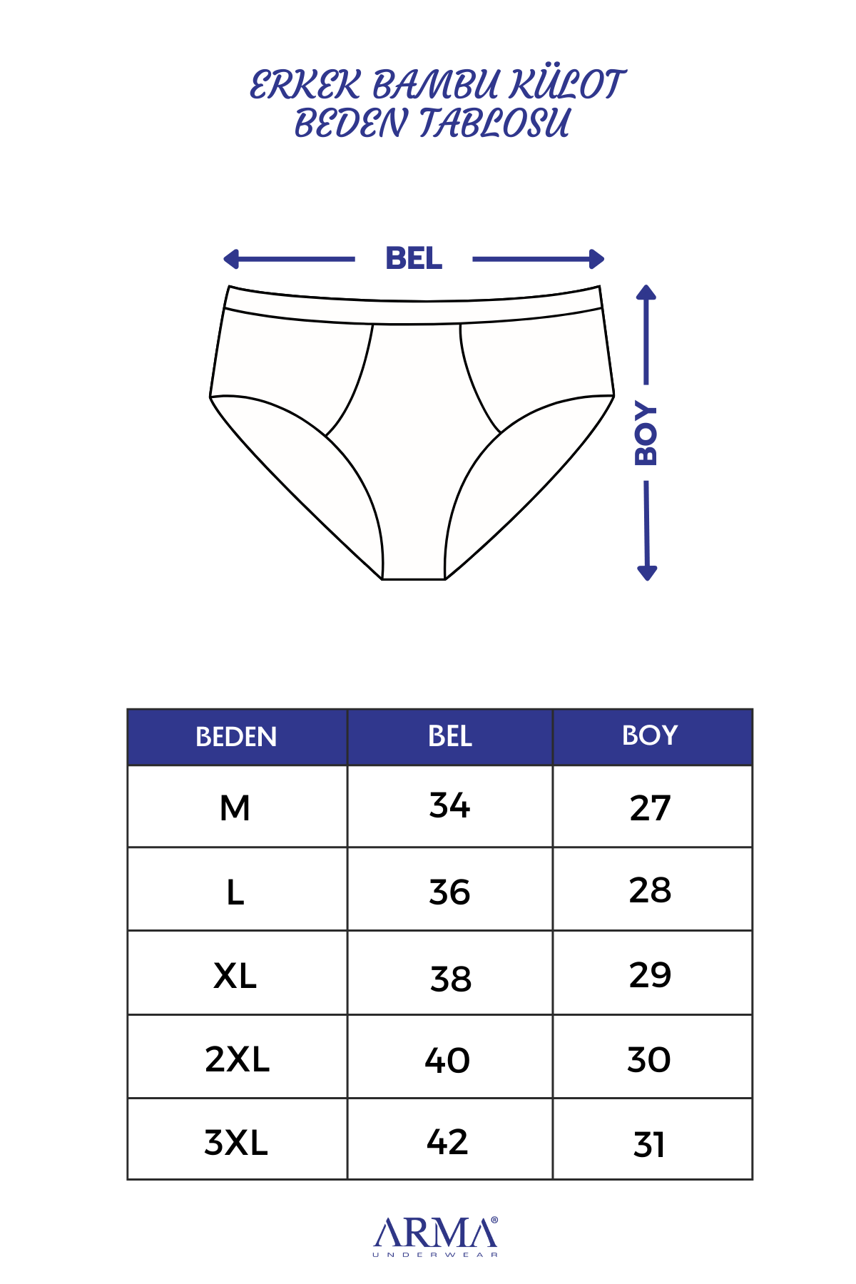 Erkek Bambu Slip Külot Düz Siyah 3'lü Paket