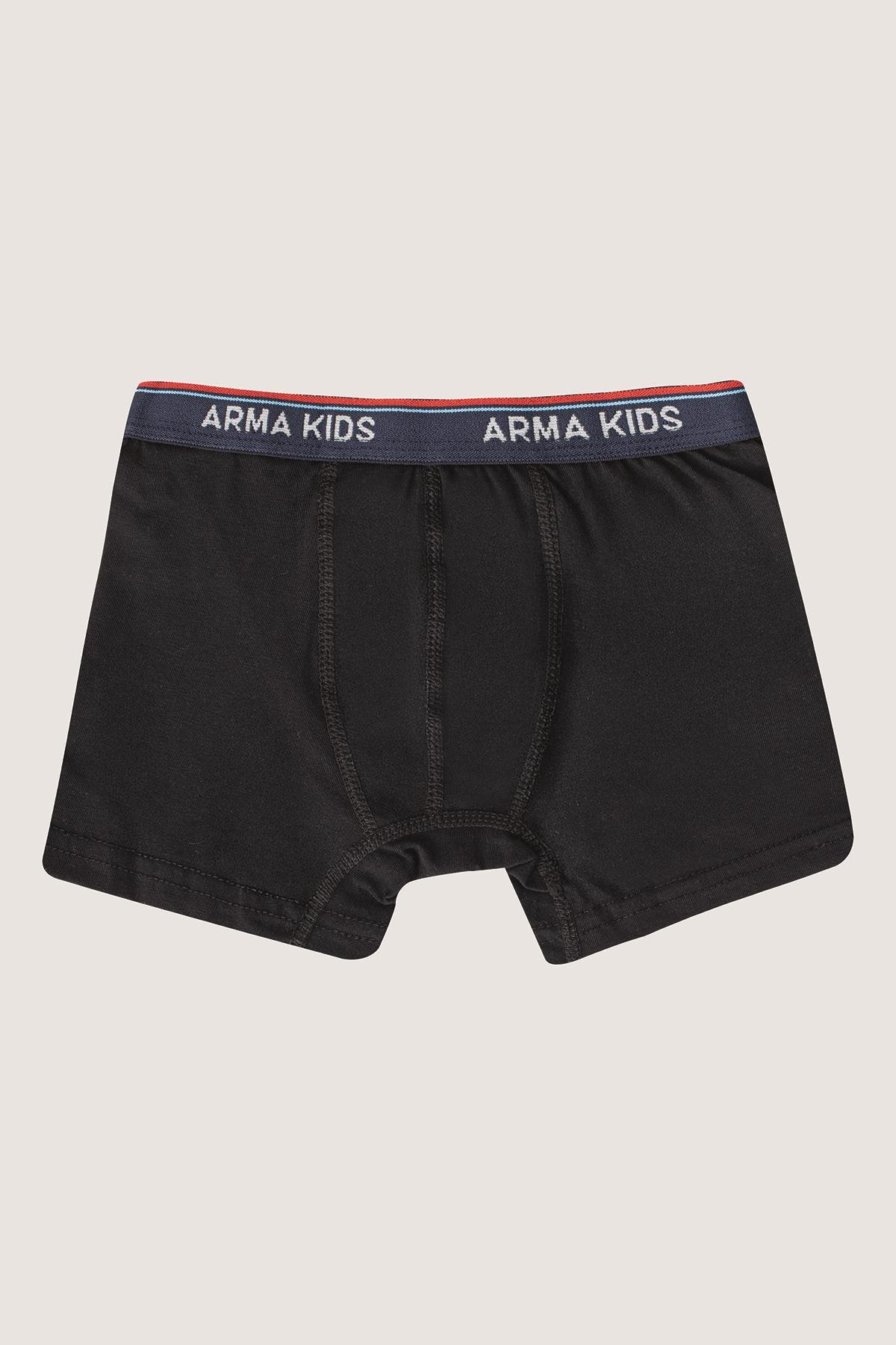 Erkek Çocuk Boxer 6'lı Paket Renkli, Pamuklu ve Likralı Esnek Kumaş