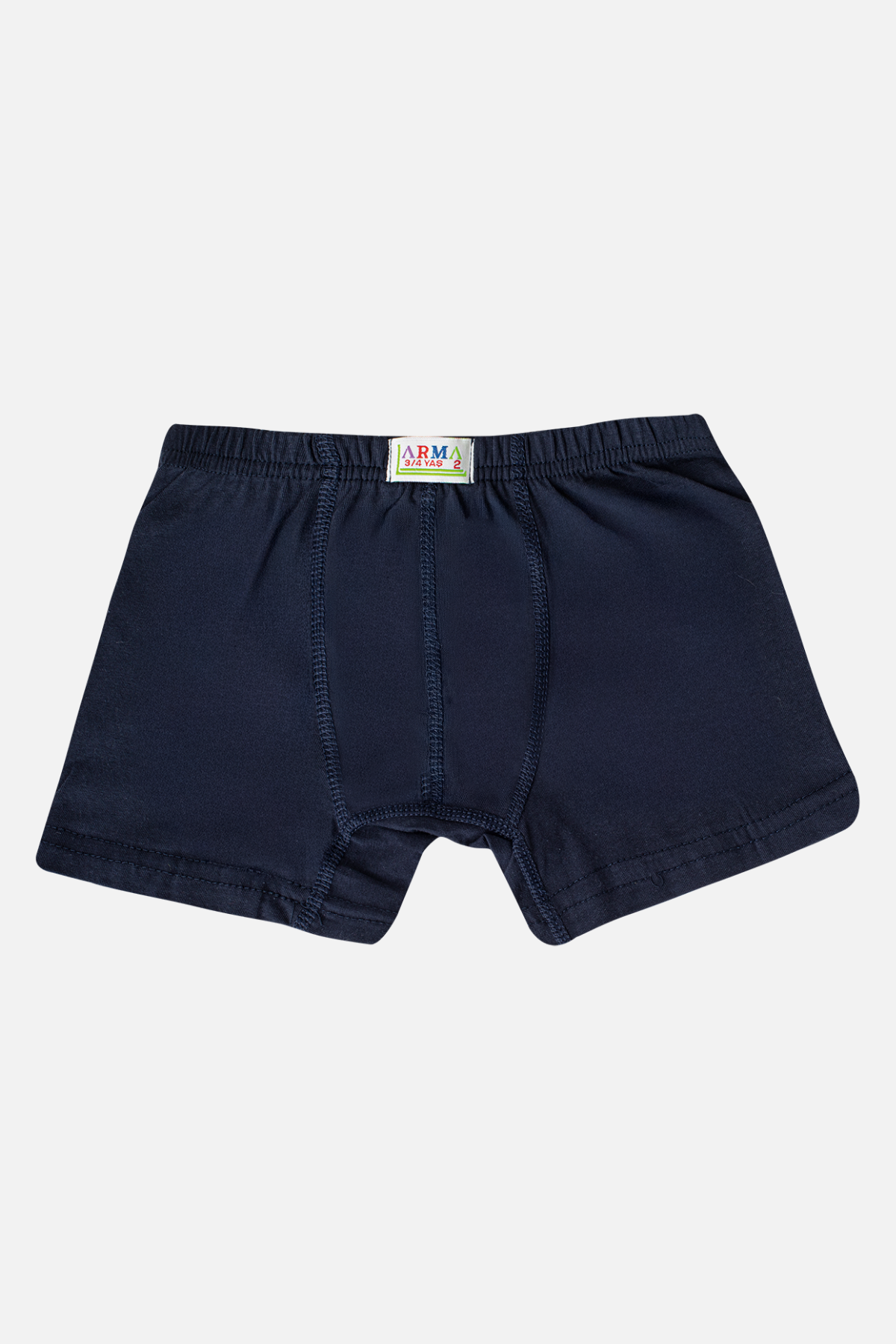 Erkek Çocuk Düz Pamuklu Likralı Lacivert Boxer 6'lı Paket