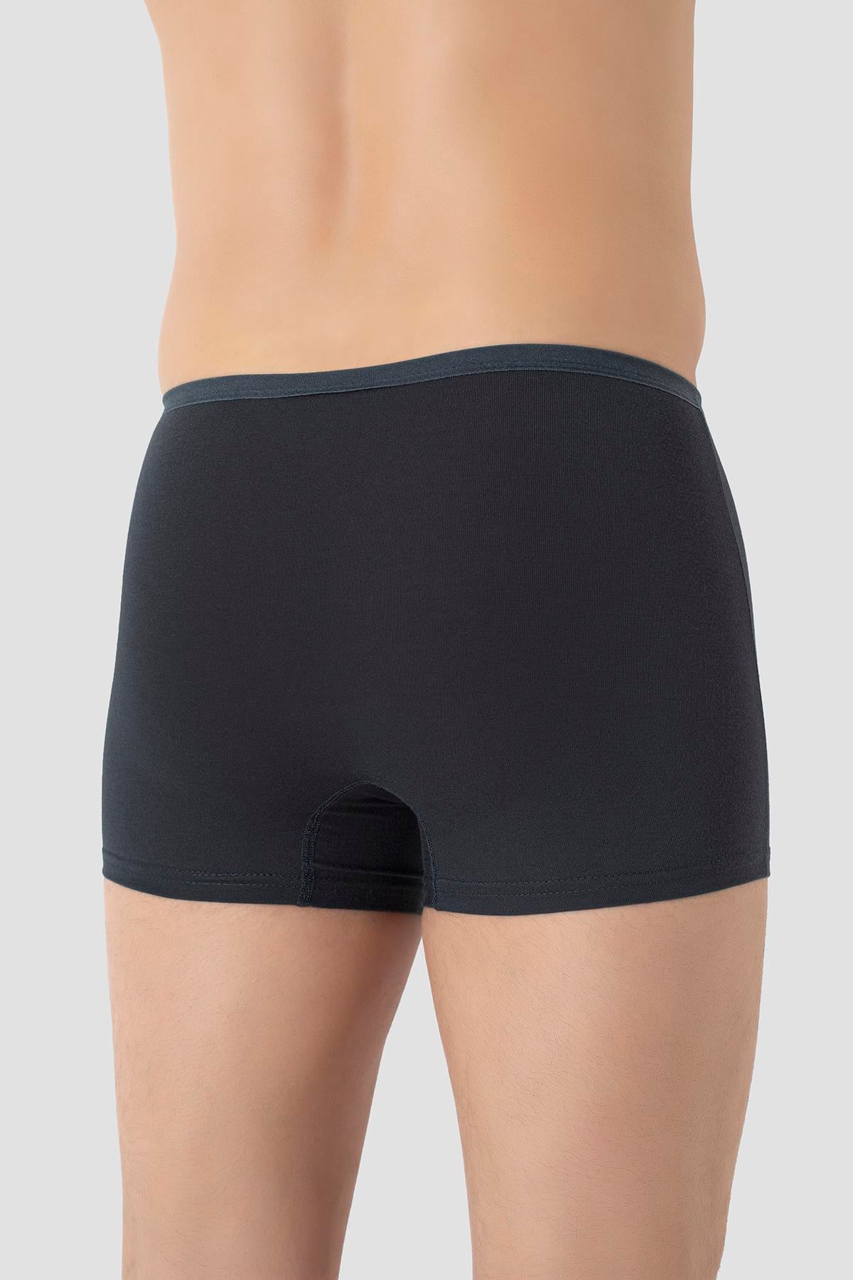 Erkek İnce Bel Lastikli Bambu Boxer Füme 5'li Paket