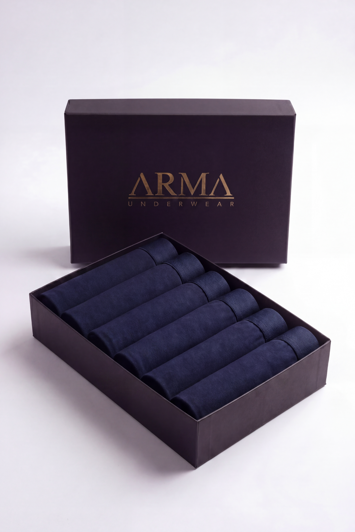 Erkek Premium Bambu Lacivert Boxer 6'lı Hediye Kutulu Damat Bohçası ve Çeyiz Seti