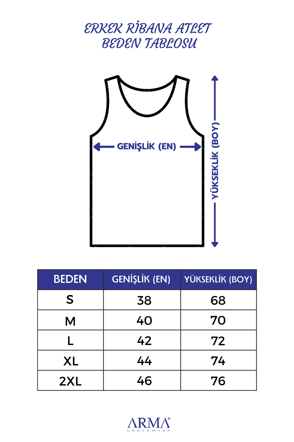 Erkek Renkli Ribana Atlet 3'lü Paket %100 Pamuklu
