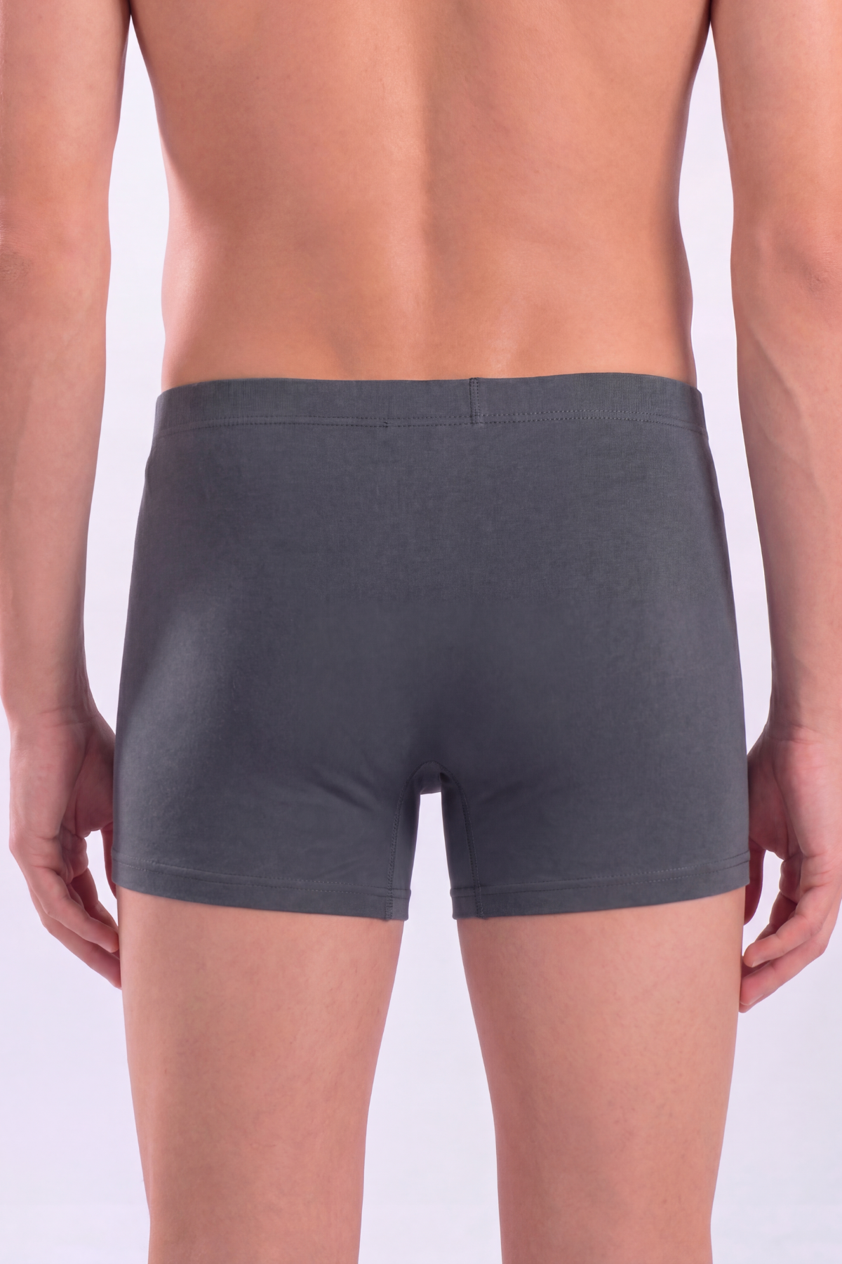 Füme Erkek Boxer Düz 3'lü Paket Pamuklu Likralı