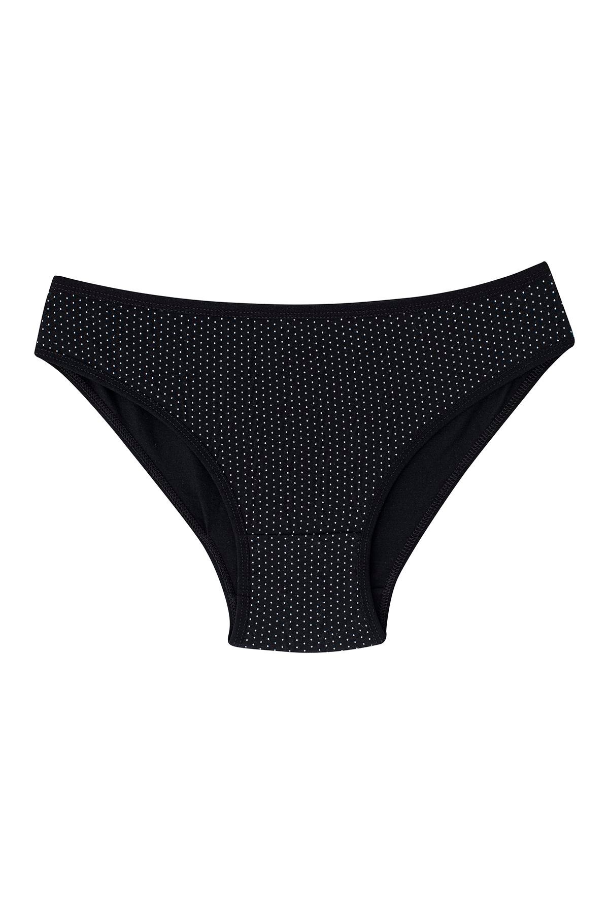 Kadın Desenli Karışık Renkli Külot Slip 7'li Paket Pamuklu Likralı
