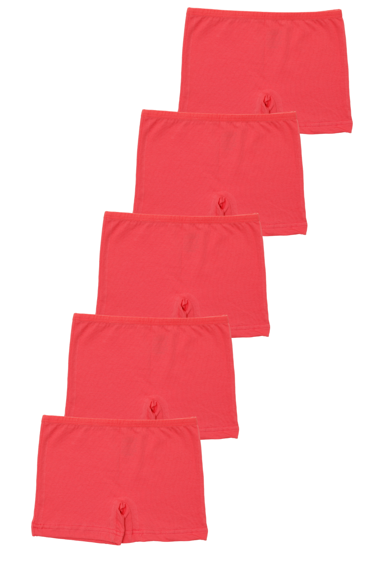 Kız Çocuk Pembe 5'li Likralı Boxer Tayt