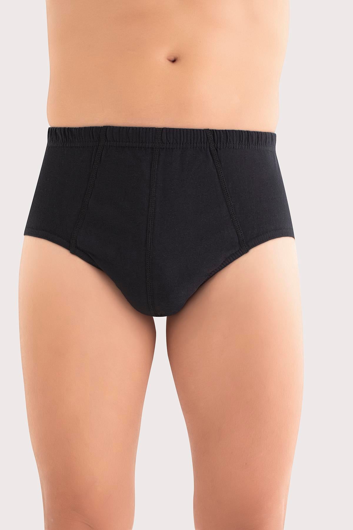 Siyah 6'lı Paket Erkek Külot %100 Pamuk Penye