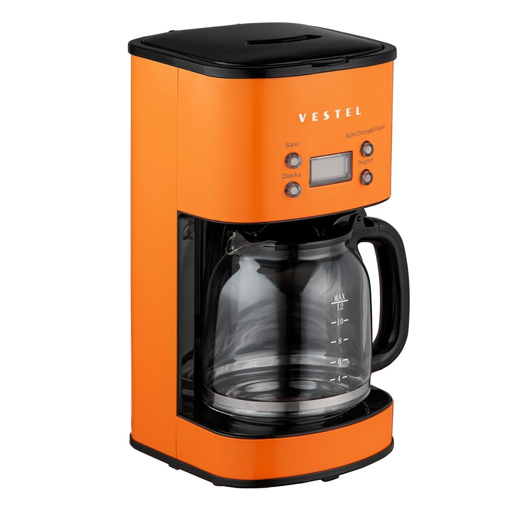 20265480Vestel Retro Turuncu Filtre Kahve Makinesi