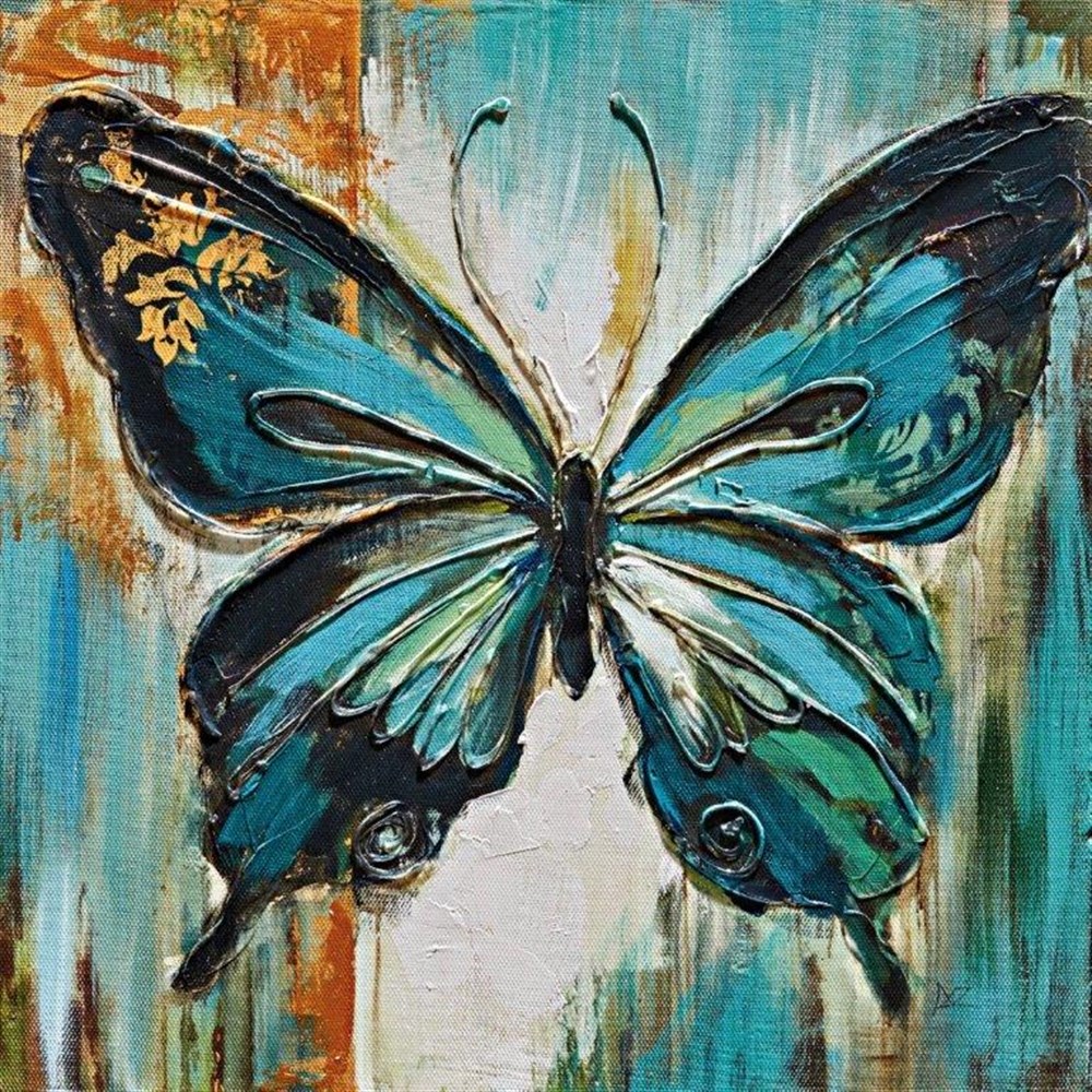 BUTTERFLY YAĞLI BOYA DOKULU TABLO