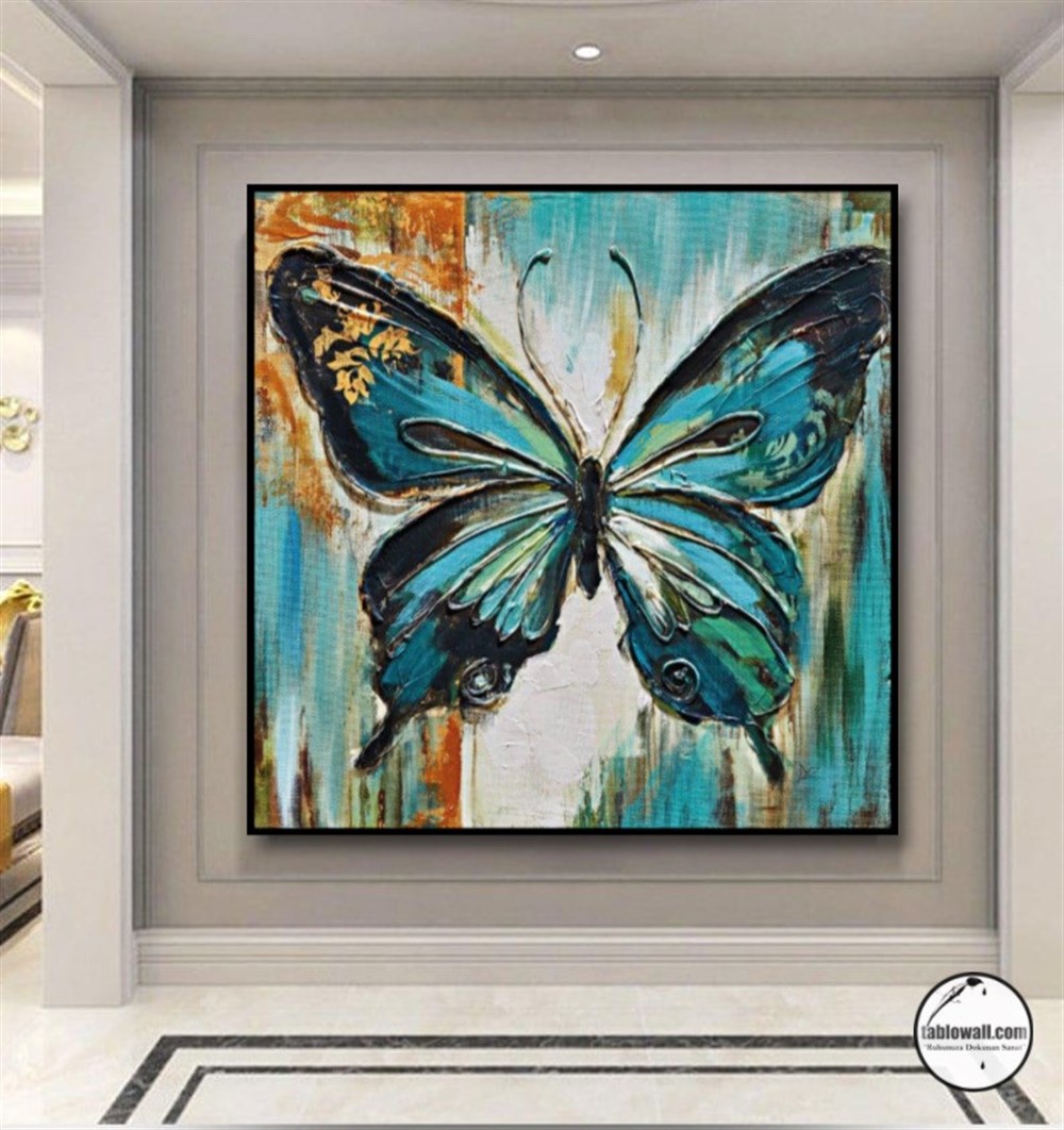 BUTTERFLY YAĞLI BOYA DOKULU TABLO