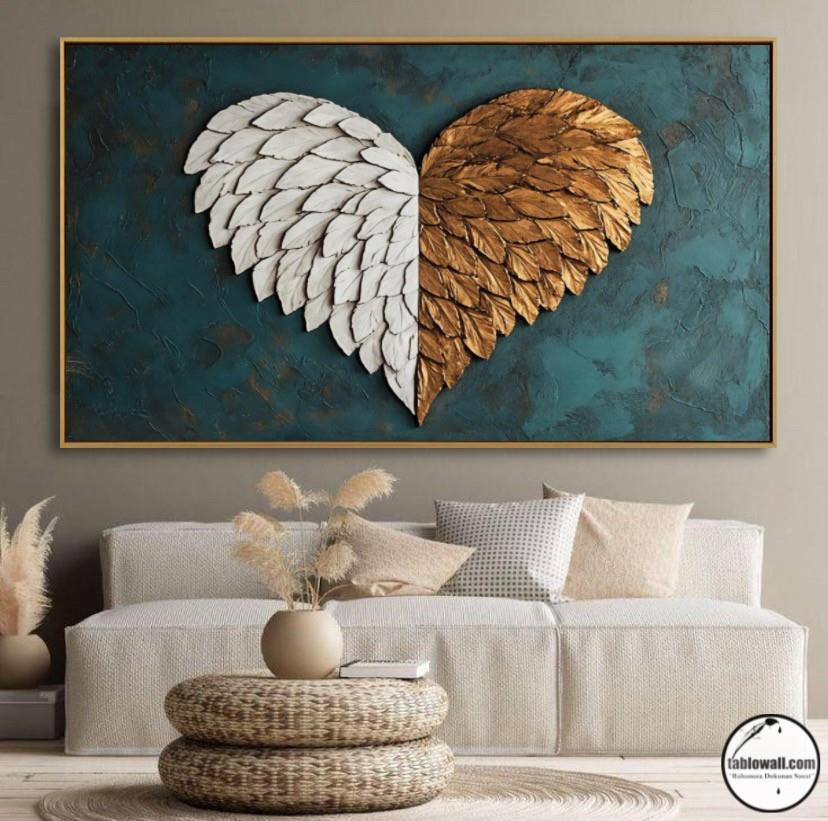 CHARMING HEART YAĞLI BOYA DOKULU TABLO