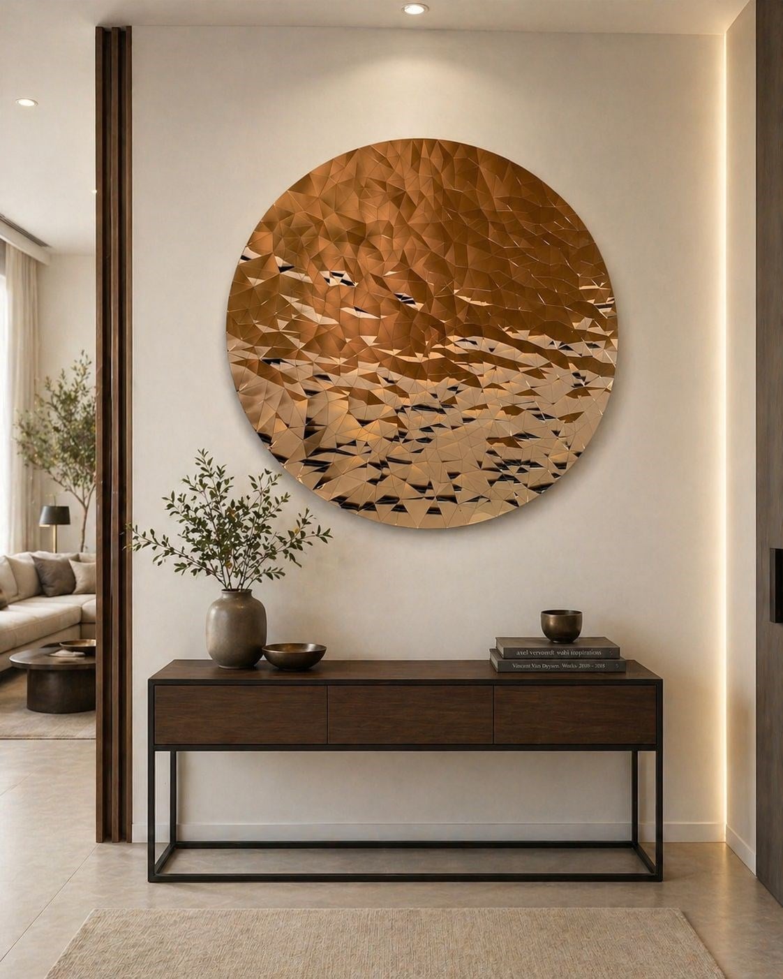 GEOMETRİK METAL DUVAR PANOSU