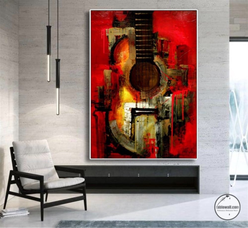 GUITAR YAĞLI BOYA TABLO