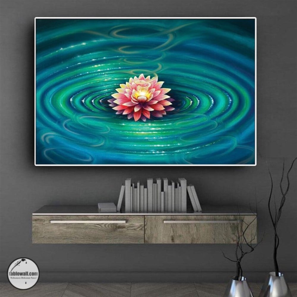 LOTUS ÇİÇEĞİ YAĞLI BOYA TABLO