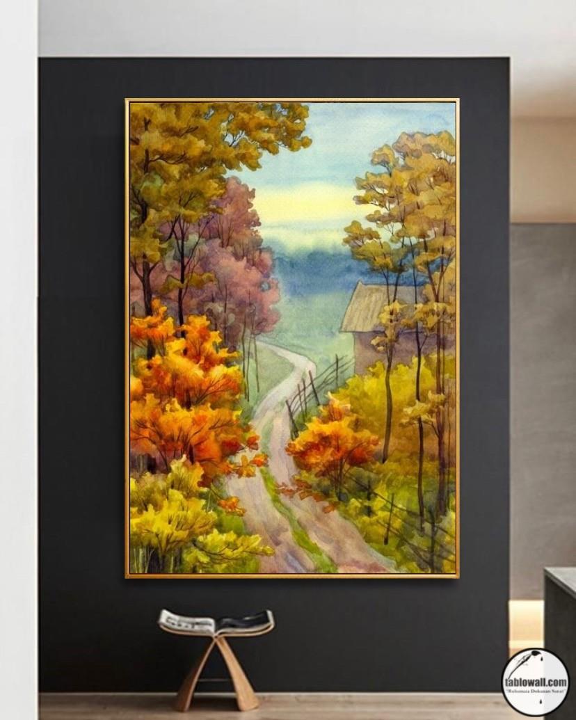 MANZARA YAĞLI BOYA DOKULU TABLO