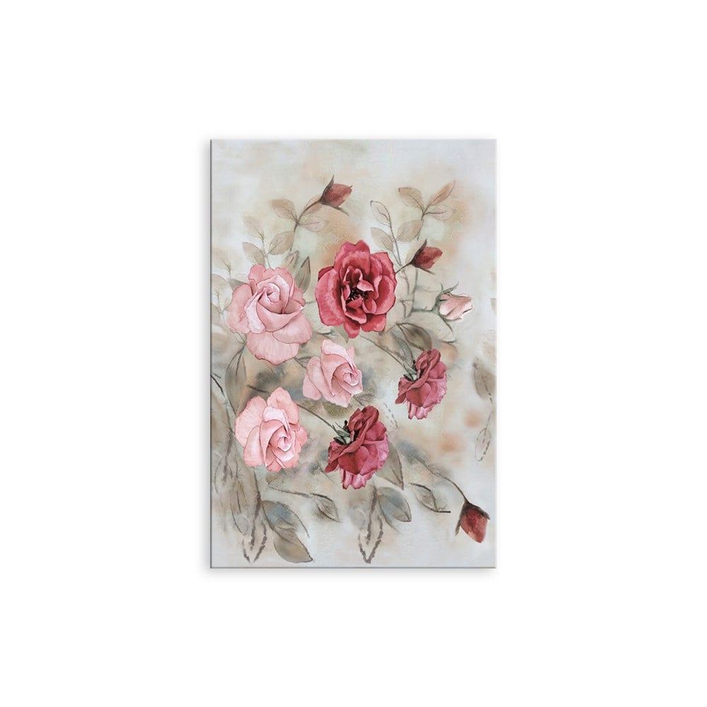 PINK ROSE II YAĞLI BOYA DOKULU TABLO