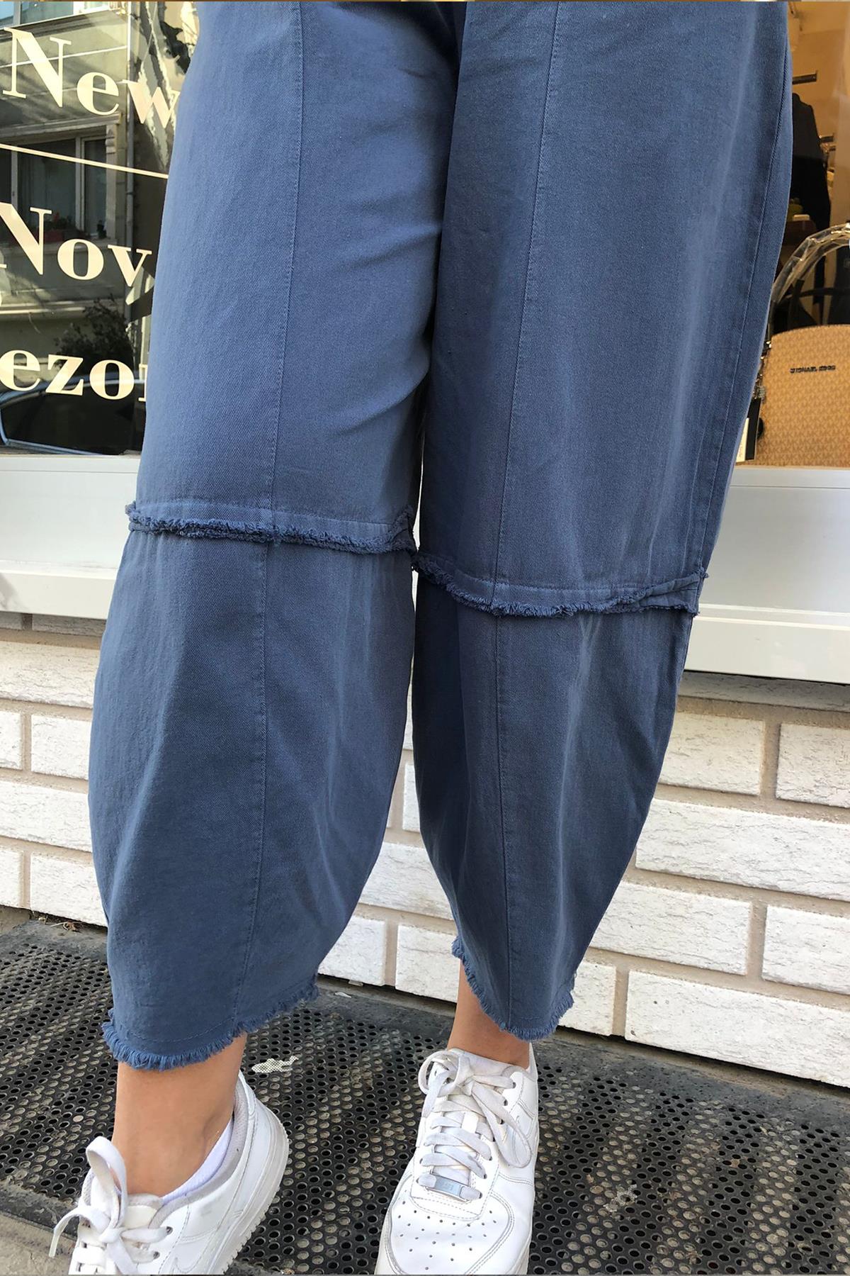  Gabardin Paçası Kesik Şalvar Pantolon