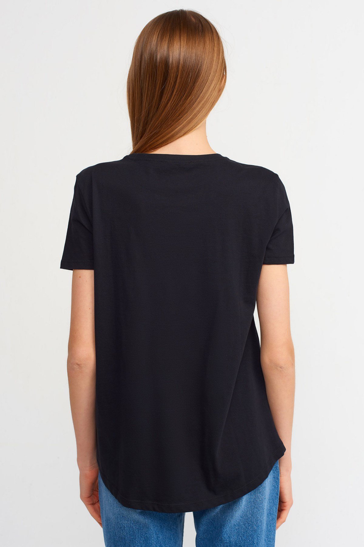 Bisiklet Yaka Basic Tshirt