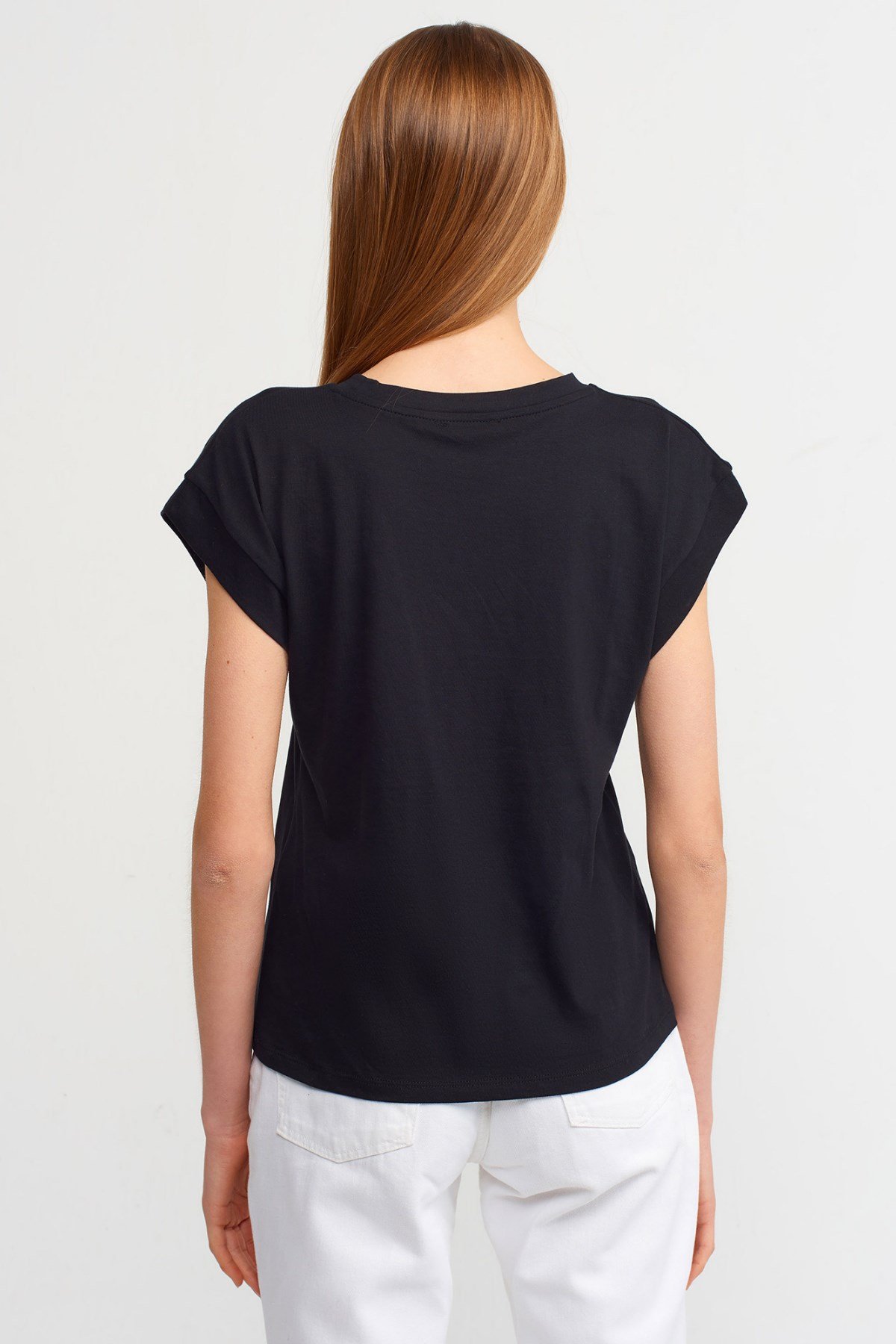 Bisiklet Yaka Penye T-shirt