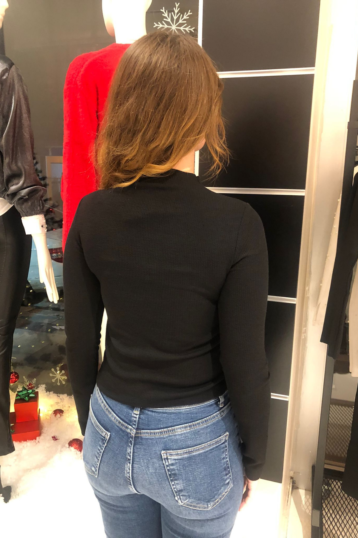 Siyah Önü Dikişli Bluz
