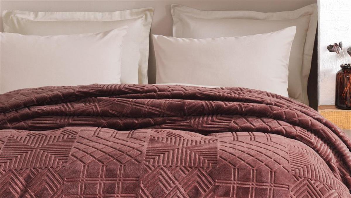 All Season Çift Kişilik Battaniye Nova Gül Kurusu