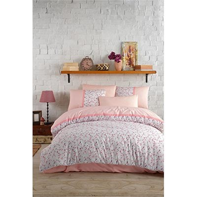 COTTON LİFE ÇİFT KİŞİLİK NEVRESİM TAKIMI LOLİE SOMON (KUTULU)