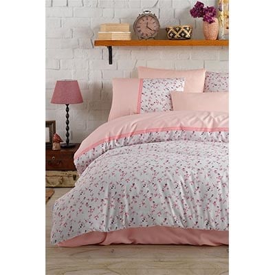 COTTON LİFE ÇİFT KİŞİLİK NEVRESİM TAKIMI LOLİE SOMON (KUTULU)