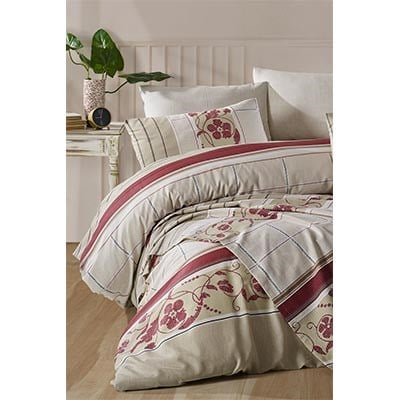 COTTON LİFE TEK KİŞİLİK BASKILI PİKE TAKIMI FİRUZE BEJ