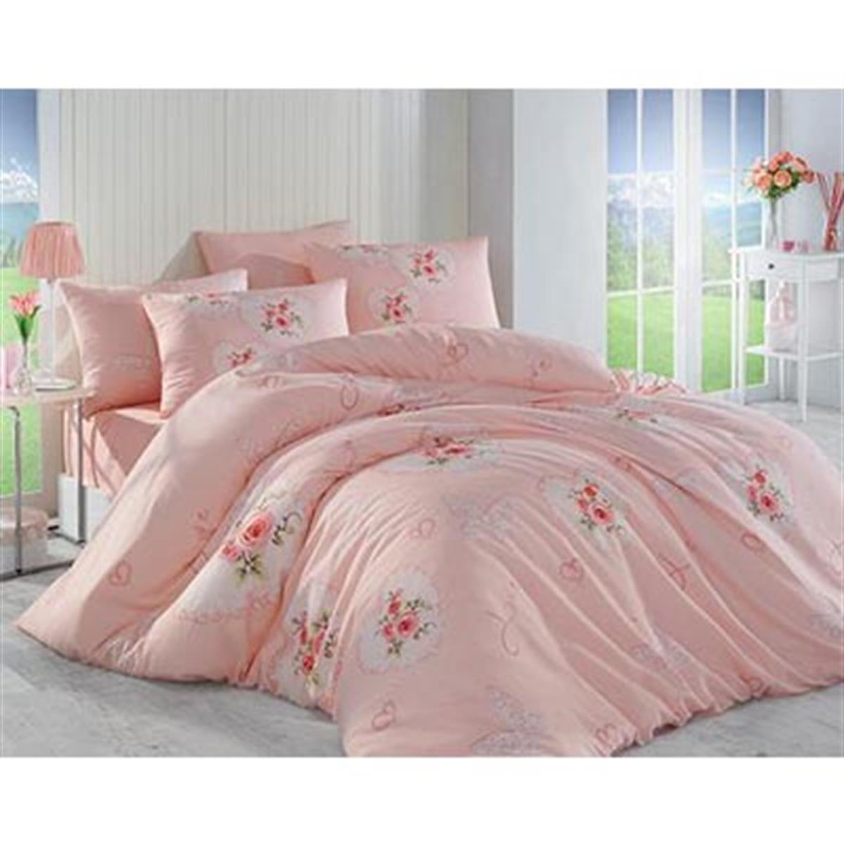 COTTON LİFE TEK KİŞİLİK BASKILI PİKE TAKIMI ALİCE PEMBE