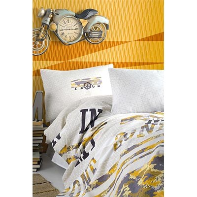 COTTON LİFE TEK KİŞİLİK NEVRESİM TAKIMI FREEZONE GRİ (KUTULU)