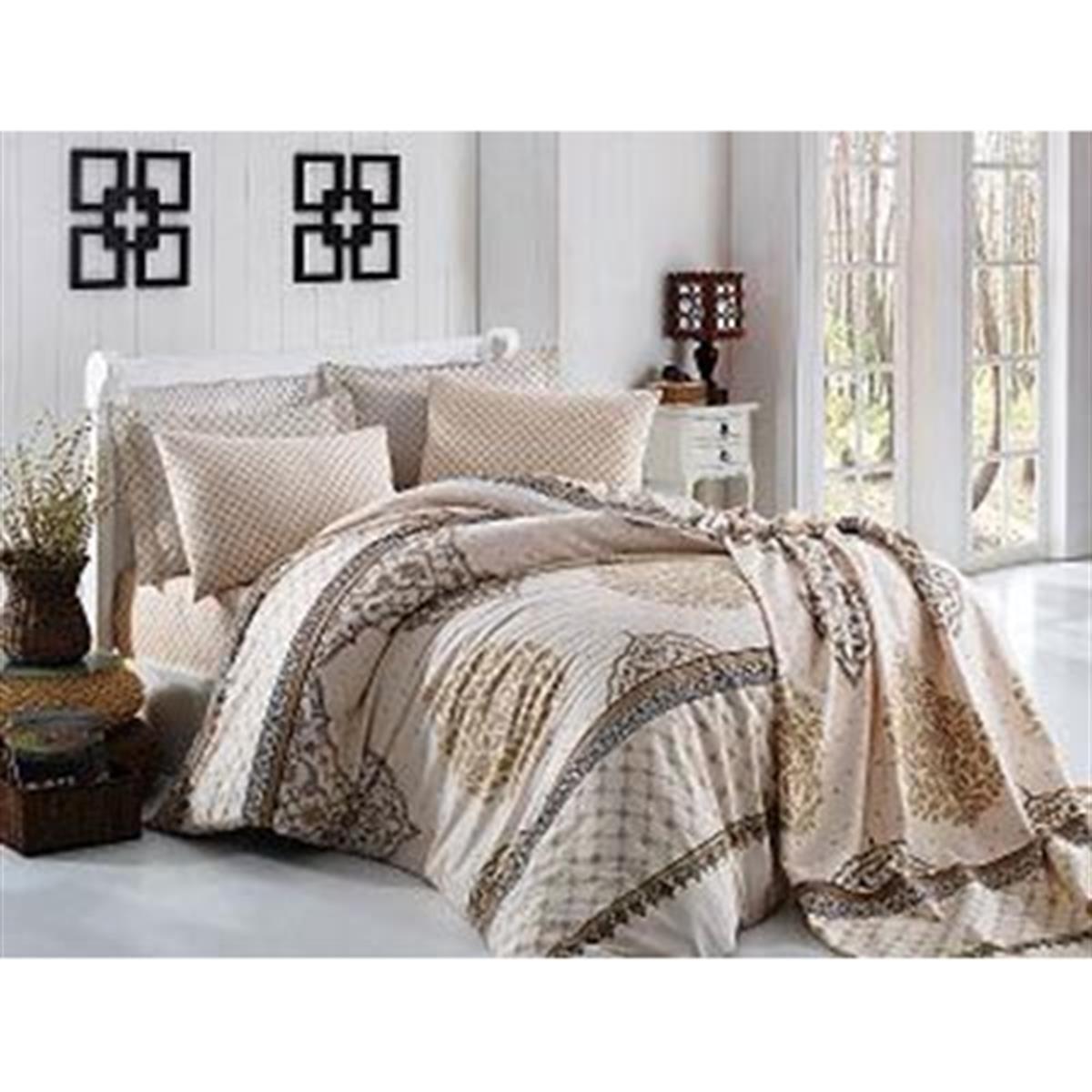 COTTON LİFE TEK KİŞİLİK NEVRESİM TAKIMI ORİENTAL KREM KUTULU