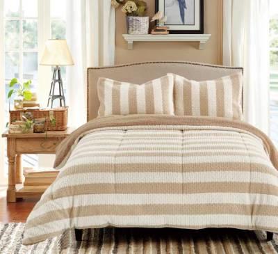 Evlen Home Çift Kişilik Kürk Yorgan Seti Eternity Kahve