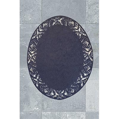 HIC&W Hermes Oval Pamuk Viskon Banyo Paspası 90x120 Gold