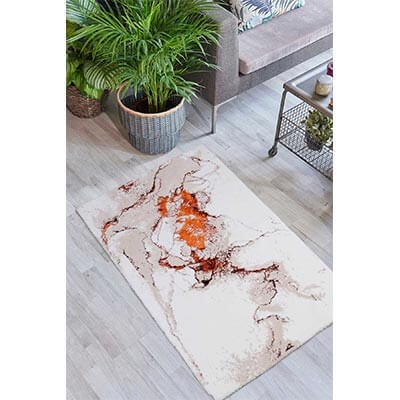 HIC&W Onyx Pamuk Viskon Banyo Paspası 80x150 Kiremit