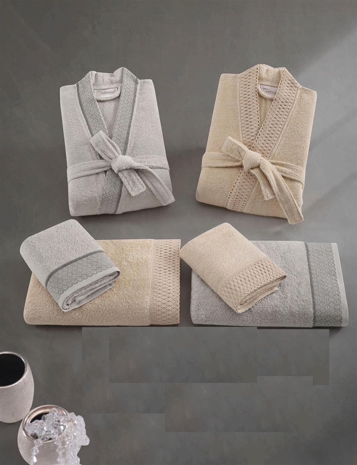 İyi Geceler İstanbul Aile Seti Emily Bej-Açık Gri