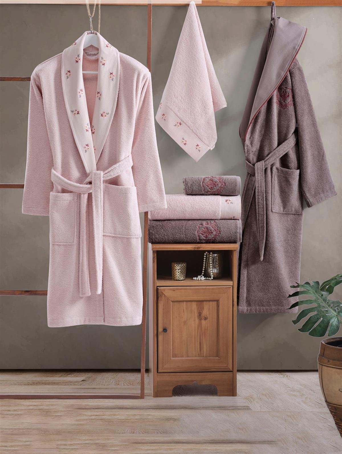 İyi Geceler İstanbul Aile Seti Lovely Pudra-Mürdüm