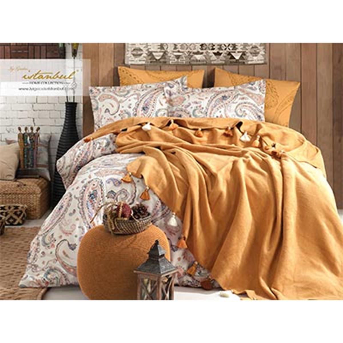 İYİ GECELER İSTANBUL BAT NEV TK SET BOHO CHİC HARDAL