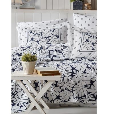 İYİ GECELER İSTANBUL ÇİFT KİŞİLİK BASKILI PİKE TAKIMI SUMMER LACİVERT