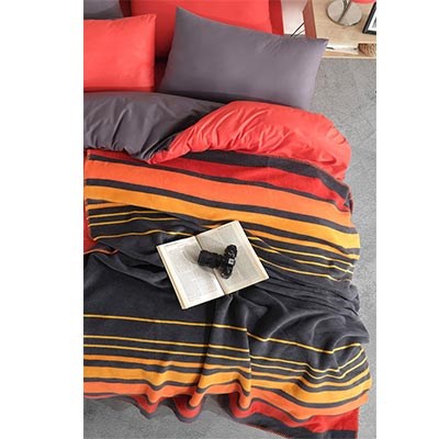 İYİ GECELER İSTANBUL ÇİFT KİŞİLİK BATTANİYE İN LİNE KIRMIZI