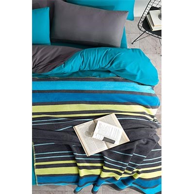 İYİ GECELER İSTANBUL ÇİFT KİŞİLİK BATTANİYE İN LİNE MAVİ