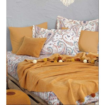 İYİ GECELER İSTANBUL ÇİFT KİŞİLİK BATTANİYELİ SET BOHOCHİC HARDAL