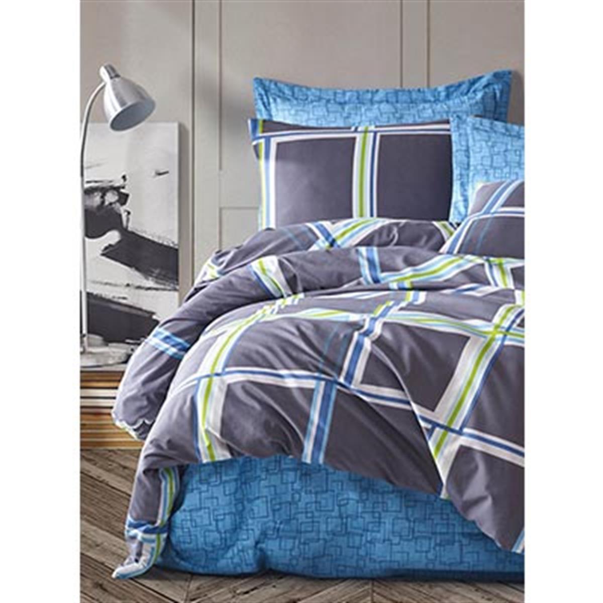 İYİ GECELER İSTANBUL ÇİFT KİŞİLİK NEVRESİM TAKIMI FUSİON FUGART MAVİ